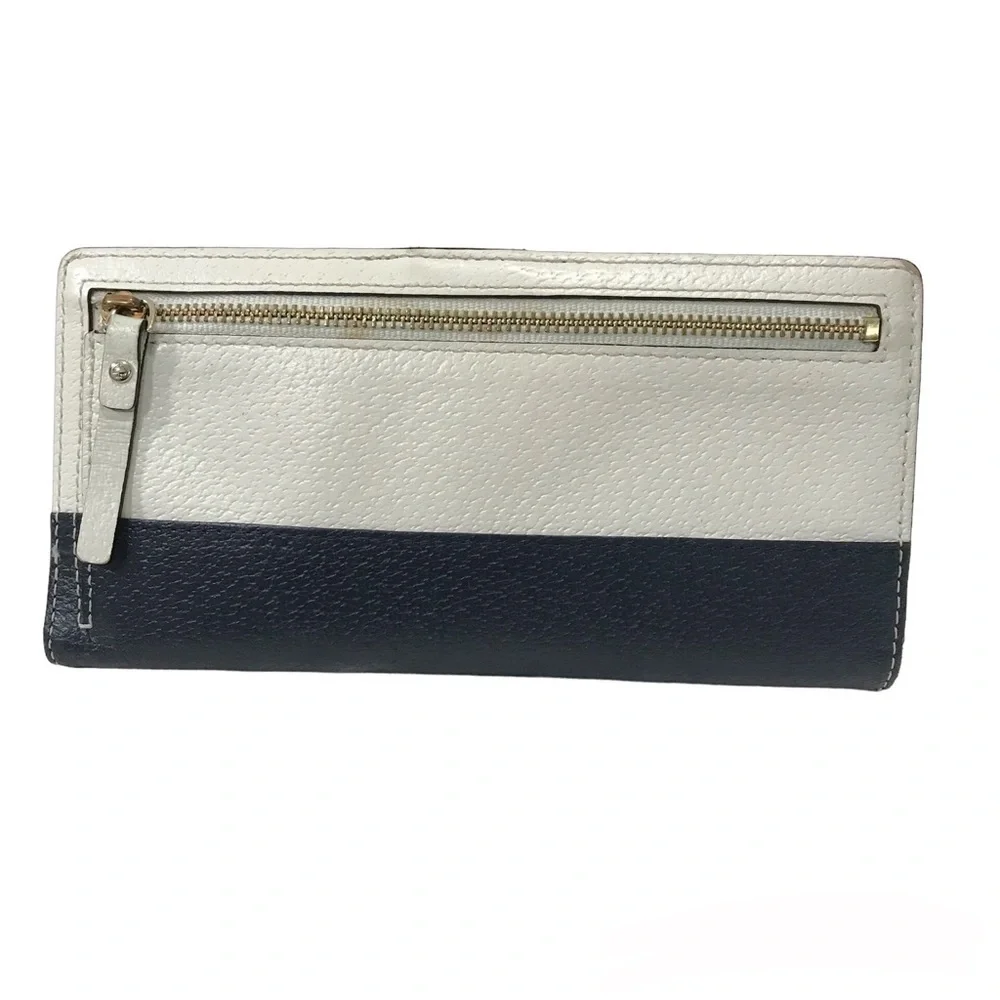 Kate Spade Leather Blue Colorblock Wallet AS IS